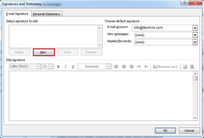 add email signature in outlook 2010